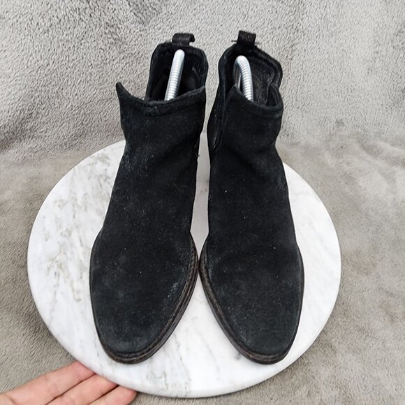 Diba Shoes Womens Size 7 Black Leather Ankle Booties *Read* - Picture 3 of 14